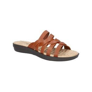 Easy Street Women's Comfort Wave Sheri Slide Sandals Cognac Size 8.5M